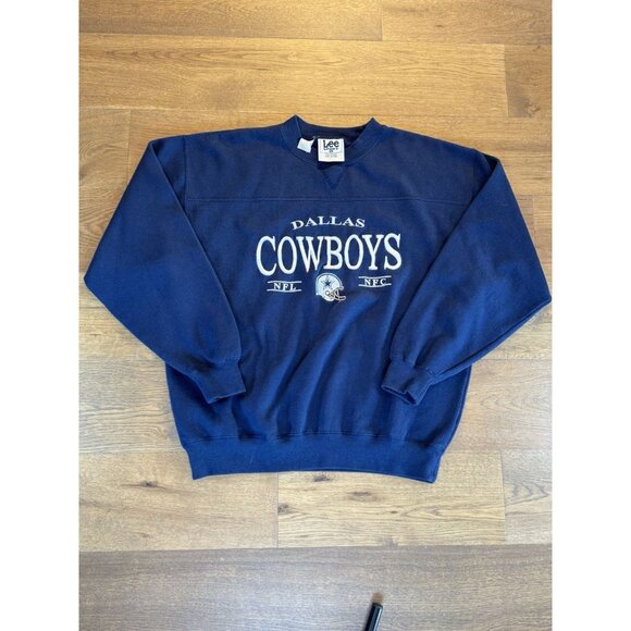 Dallas Cowboys Lee NFL Mens L Crewneck Pullover Sweater 90s Vintage Sweatshirt - Picture 1 of 8